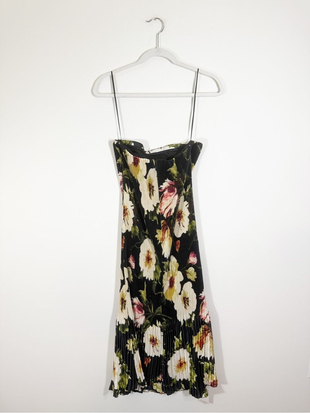NWT Abercrombie & Fitch Giselle Pleat Release Strapless Midi Dress Floral Medium - Picture 6 of 8